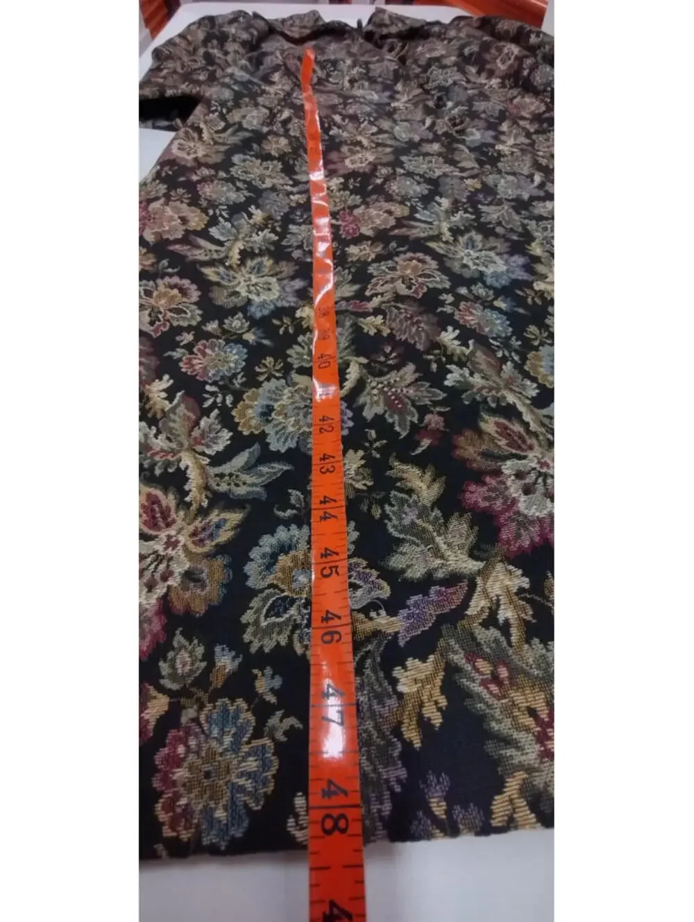 Vintage Tapestry Boho Coat Wide Collar Victorian Chic Lavender Burgundy S/ Med - Picture 10 of 16